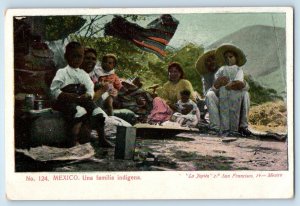 Mexico Postcard An Indigenous Family La Joyita c1905 Antique Unposted