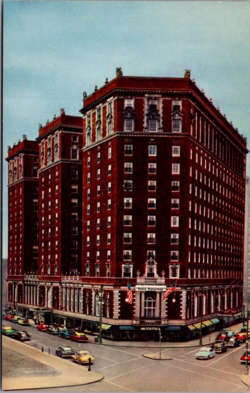 Hotel Syracuse NY Midtown Persian Terrace Restaurants Street View vtg Postcard