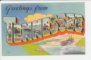TN LN Tennessee Greetings From BIG LETTER