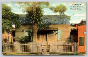 Houston Texas~General Sam Houston Old Home~Exterior View~Fence~Porch~c1910 PC