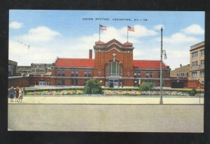 LEXINGTON KENTUCKY RAILROAD DEPOT TRAIN STATION KY. VINTAGE POSTCARD