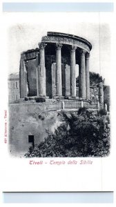 Tempio della Sibilla Tivoli Italy Black And White Postcard