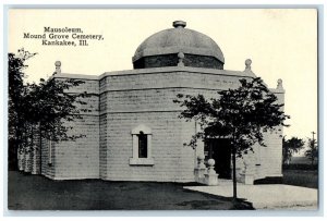 c1910 Mausoleum Mound Grove Cemetery Kankakee Illinois Vintage Antique Postcard