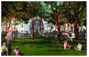 Sunday Concert in the City Park Fresno CA Mitchell Postcard 2358