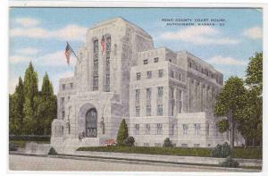 Court House Hutchinson Kansas linen postcard