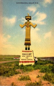 New Mexico Gallup Giant Indian Katchina Doll Along Highway