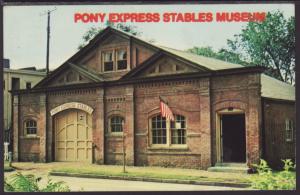 Pony Express Stables Museum,St Joseph,MO Postcard BIN