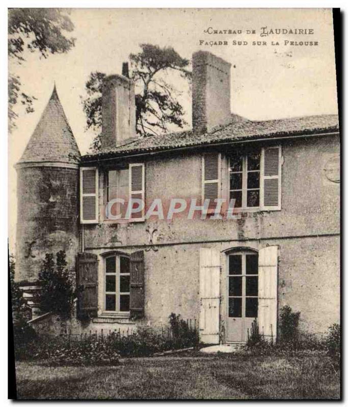 Old Postcard Chateau de Laudairie Facade south on the lawn