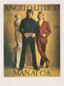 C&A Angelo Litrico Italian Mens Suit 1970s Advertising Postcard