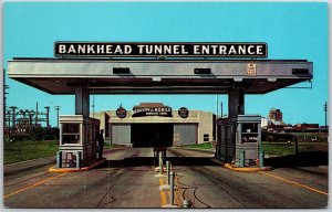Mobile Alabama, Eastern Entrance of Bankhead Tunnel, Driveway, Vintage Postcard