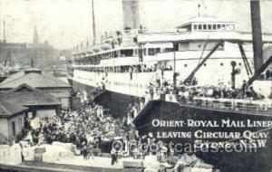 Orient Royal Mail Liner Leaving Circular Quay Sydney N.S.W Postal Used Unknow...