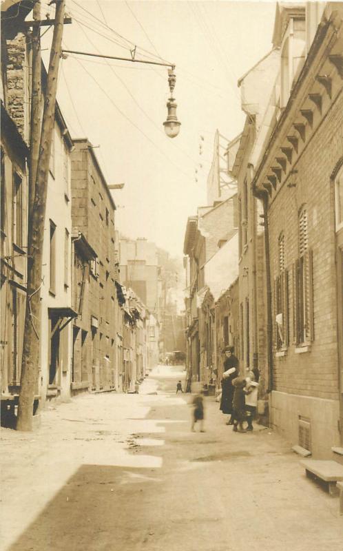 Real photo postcard made in Canada animated street lamp view to identify