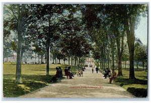 Lewiston Maine Postcard Lewiston Park Exterior View Field c1910 Vintage Antique