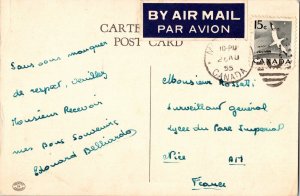 Universite De Montreal Canada WOB Cancel Postcard Vintage 15c Stamp WOB  