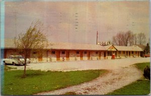 Med-O-Brook Motel Hotel spencer IN Rtes 67 23146 TV Optional vtg Postcard