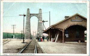 1910s High Bridge Station High Bridge Kentucky RR Depot Postcard