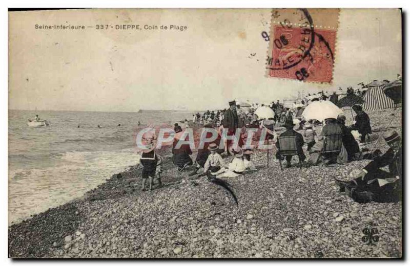 Postcard Ancient Coin De Dieppe Beach