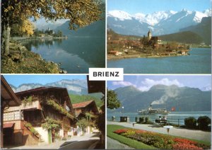 Postcard Switzerland Brienz - Brienz multiview of Lake Brienz