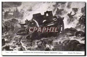 Old Postcard militaria German rout in Argonne (September 1914)