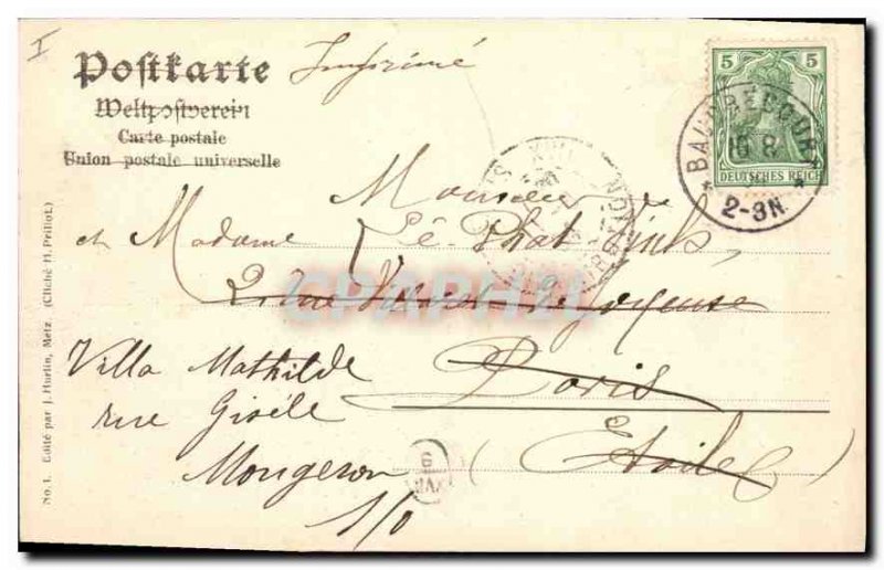 Old Postcard Metz Cathedral