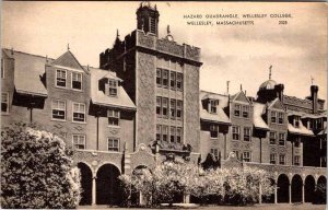 Postcard SCHOOL SCENE Wellesley Massachusetts MA AM5048