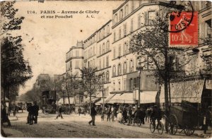 CPA PARIS 17e - avenue de Clichy (74912)