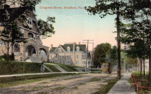 Postcard Congress Street in Bradford, Pennsylvania~130986