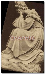 Old Postcard Our Lady of La Salette in tears