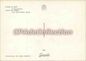 Modern Postcard Paris at night Sacre Coeur