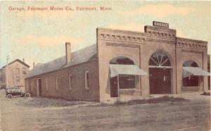 B70/ Fairmont Minnesota Mn Postcard 1914 Garage Fairmont Motor Company