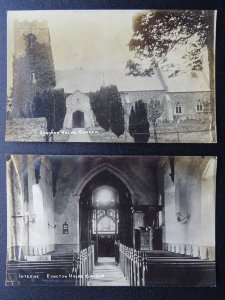 Kings Lynn 2 x RUNCTON HOLME St James Church REV SIMPSON c1920s RP Postcard