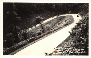 Macomber West Virginia c1940 RPPC Real Photo Postcard U Curve Laurel Mountains