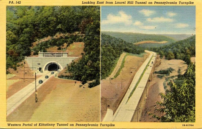 PA - Pennsylvania Turnpike. Kittatinny Tunnel and east of Laurel Hill Tunnel