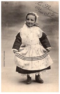 Breton Girl in native clothing