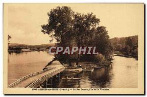 Old Postcard Samois-sur-Seine Le Bas Samois l & # 39Ile of Vauthere