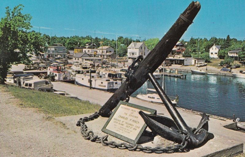 Little Tub Harbour Giant Anchor Tobermory Ontario Canada Postcard