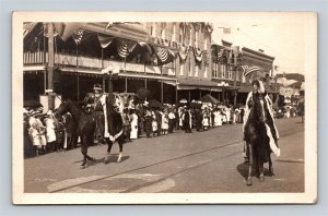 1922 RPPC King Queen Parade Central Avenue St. Petersburg FL Florida Real Photo