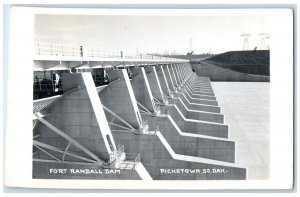 1957 Fort Randall Dam Pickstown Gregory South Dakota SD RPPC Photo Postcard