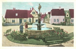 Vintage Postcard 1937 Den Danske The Danish Village Landsby Scarboro Maine ME