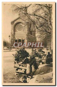 Old Postcard Paris strolling the Church Saint Augustine