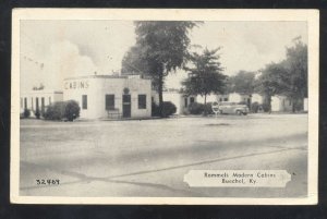 BUSCHEL KENTYCKY KY. ROMMELS MODERN CABINS VINTAGE ADVERTISING POSTCARD