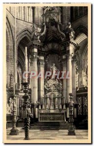 Postcard Old Gent St Bavo Cathedral altar Maitre