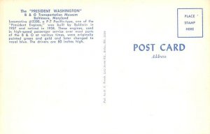 President Washington B & O Transportation Museum, Baltimore, Maryland, USA Po...