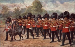 Military in London The Irish Guards Dog Marching Tuck Harry Payne 1900s-20s PC