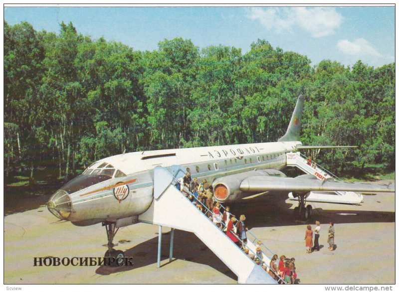 Russian Jet Airplane turned into Airplane Cafe for Children , NOVOSIBIRSK , R...