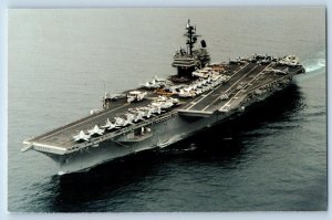 Camden New Jersey Postcard USS Kitty Hawk Aircraft Carrier c1960 Vintage Antique