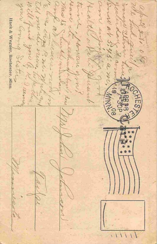 Rochester Fire Station Rochester Minnesota 1908 postcard