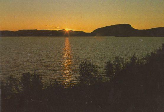 Lapland Sunset Finland Postcard