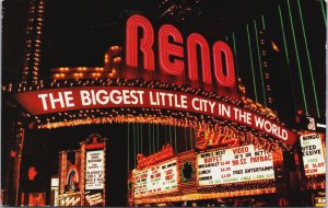The World Famous Reno Arch Las Vegas Nevada Vintage Postcard C214