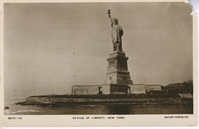 Statue Of Liberty, New York NY ~ Rotary Photo RPPC Real Photo Postcard